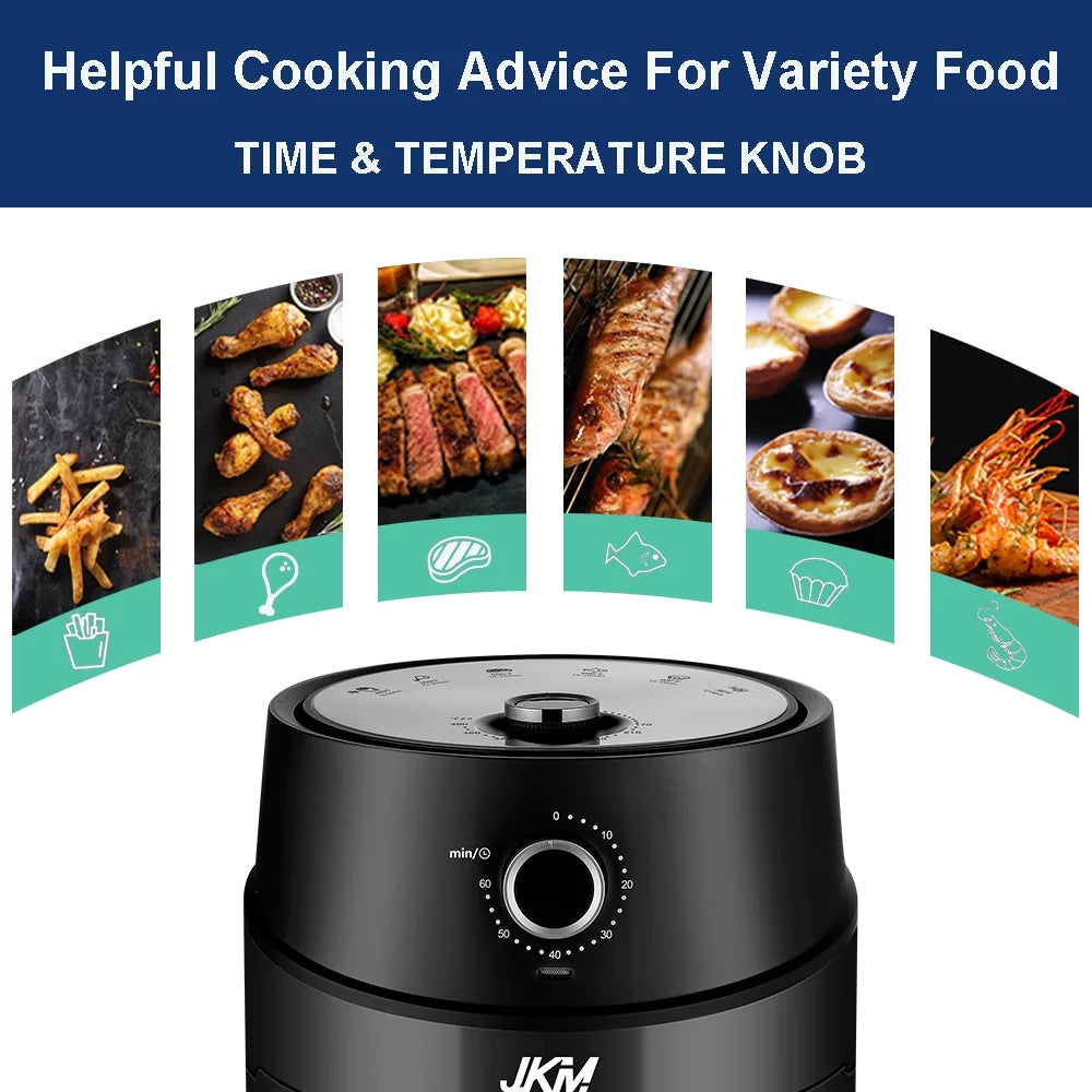 3.7 Quart Mechanical Air Fryer, Black O638128