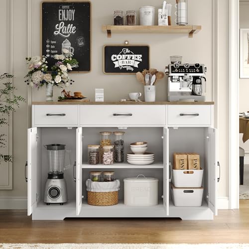 Ash Grey Buffet Sideboard Cabinet with Drawers K329