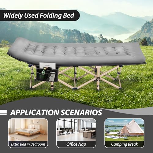 Folding Camping Cot with Large Pocket P566