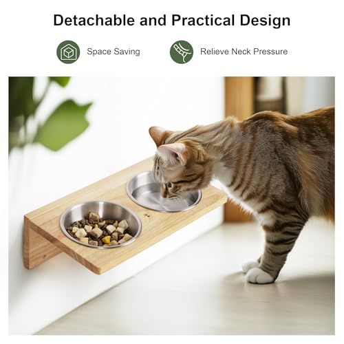 Cat Wall Shelves 3 In 1 Rubber Wood J181