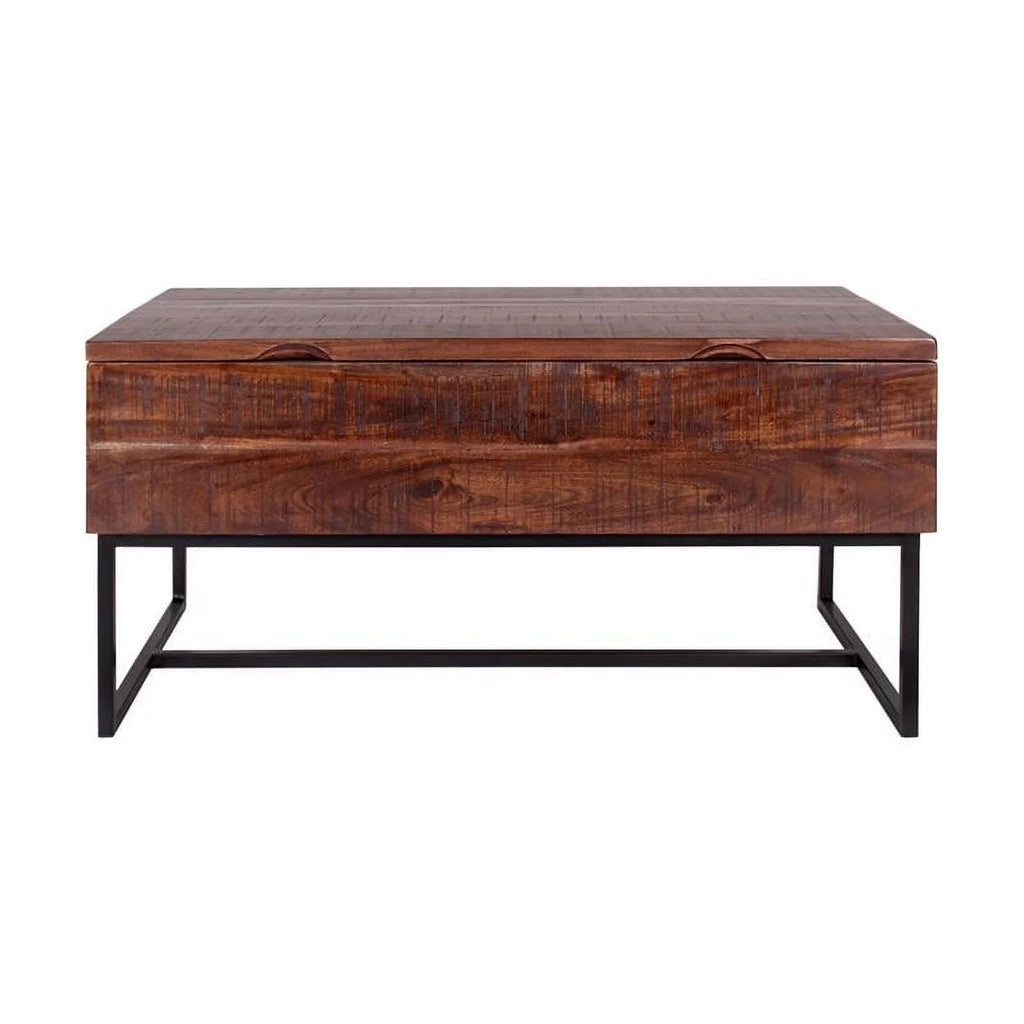 Brown Lift Top Solid Acacia Wood Coffee Table S303236