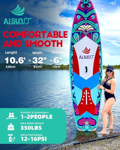 Inflatable Paddle Board with Carry Bag, Hand Pump, Waterproof Bag and Paddle M5070