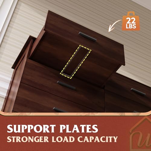 Brown 6 Drawer Wood Dresser L887298
