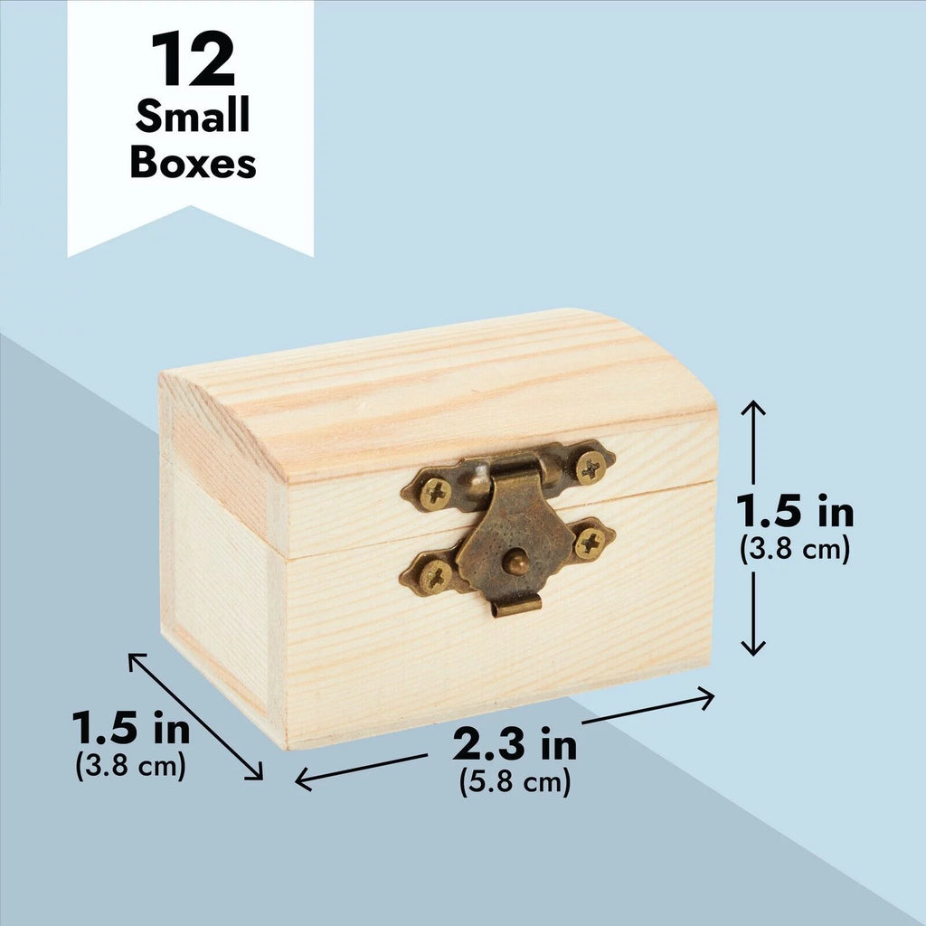 12-Pk Wooden Boxes S329