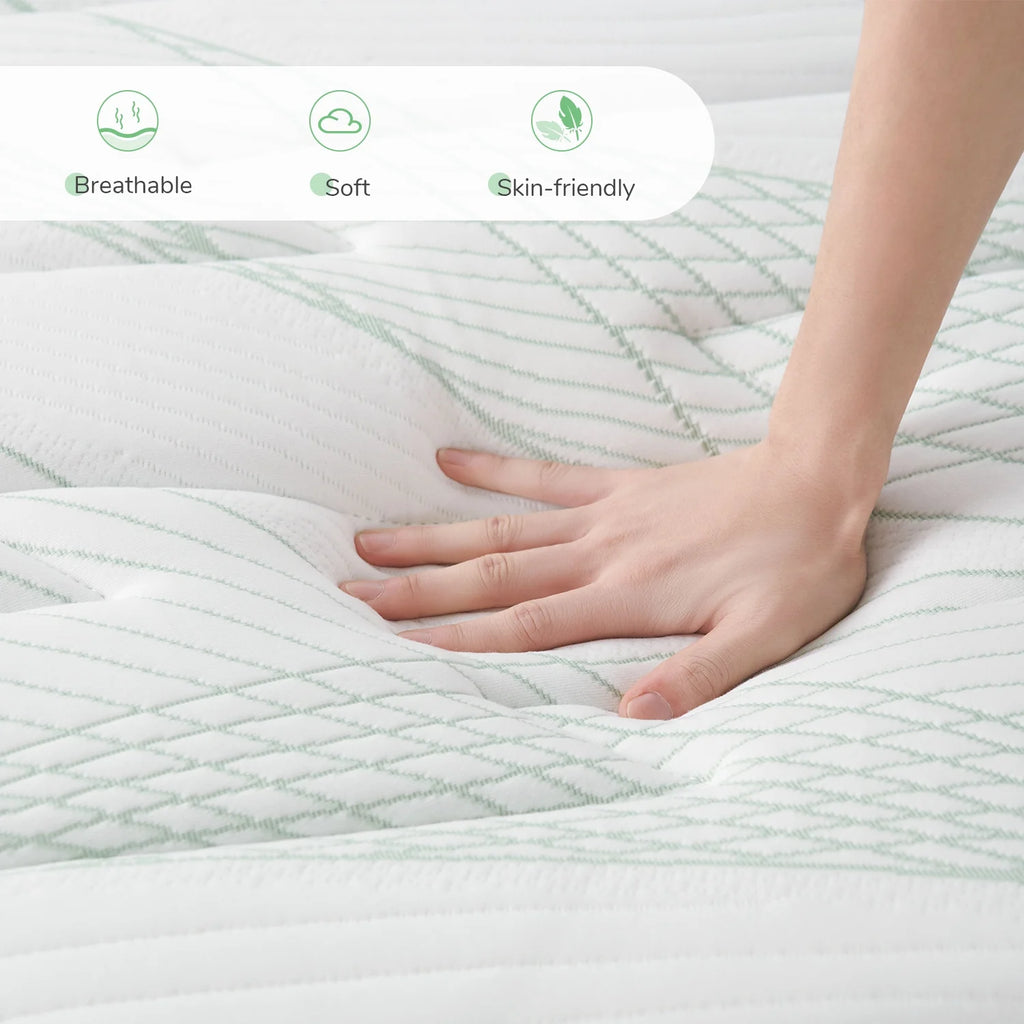 10" Memory Foam Pocket Spring Hybrid Mattress California King Size C502