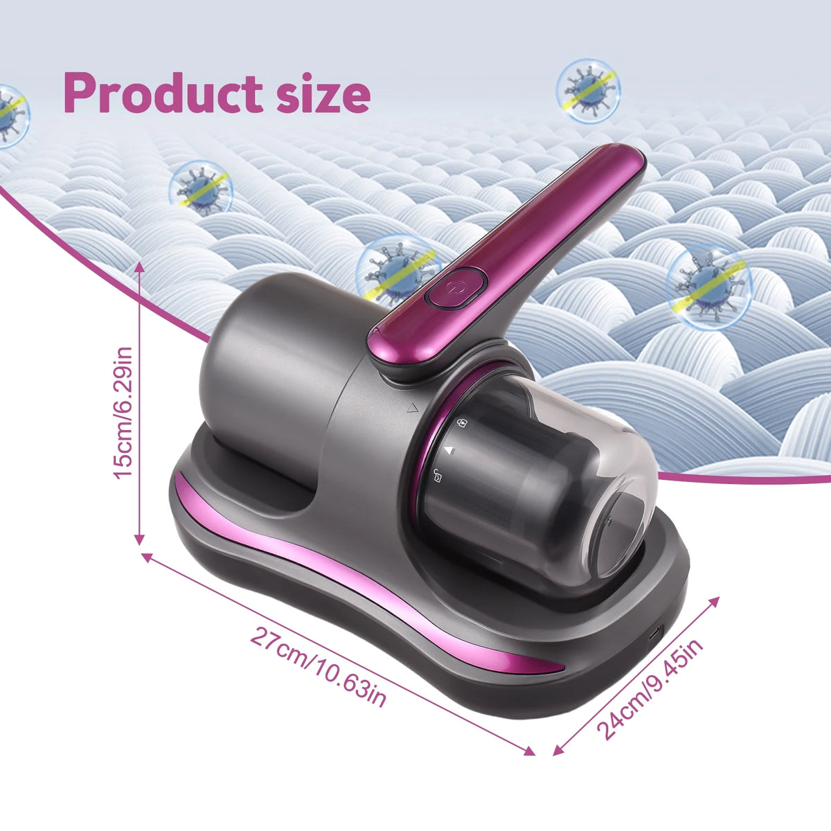 Cordless Mattress Vacuum Cleaner with HEPA Filter A501