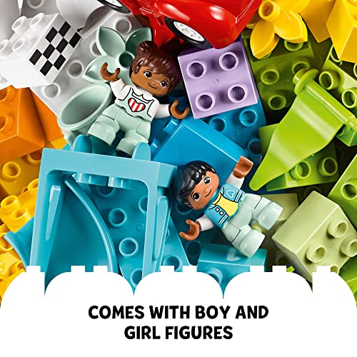 Brick Box Starter Set with Storage Box, Bricks, Figures, Dog, and Car F763166