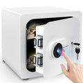 1.8 Cub White Safe Box with Fingerprint and Removable Shelf H271084