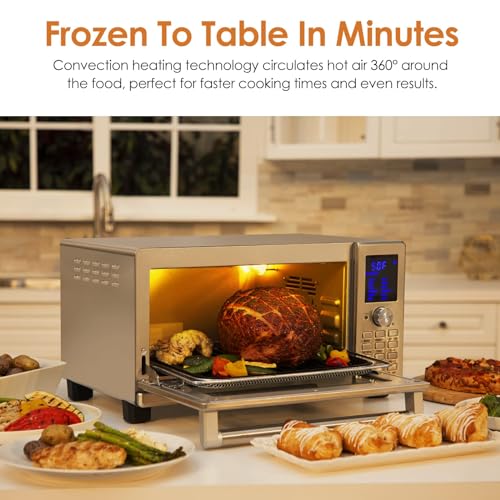 10-in-1 Air Fryer Toaster Oven, 21-Qt Stainless Steel S525