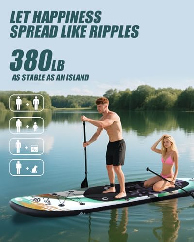 Inflatable Paddle Board with Carry Bag, Hand Pump, Waterproof Bag and Paddle M5070