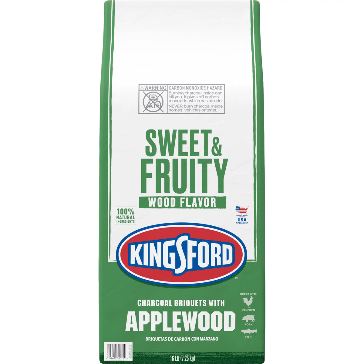 Charcoal Briquettes with Applewood, 16 Pounds E825515