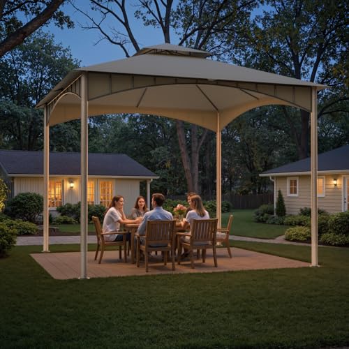 10x10 Heavy Duty Soft Top Gazebo with Metal Frame A5905