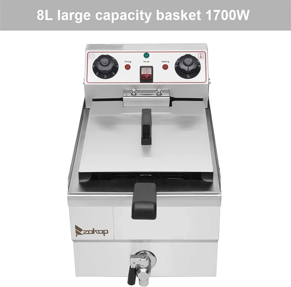 Commercial Electric Stainless Steel Countertop Deep Fryer 12.5QT M2133