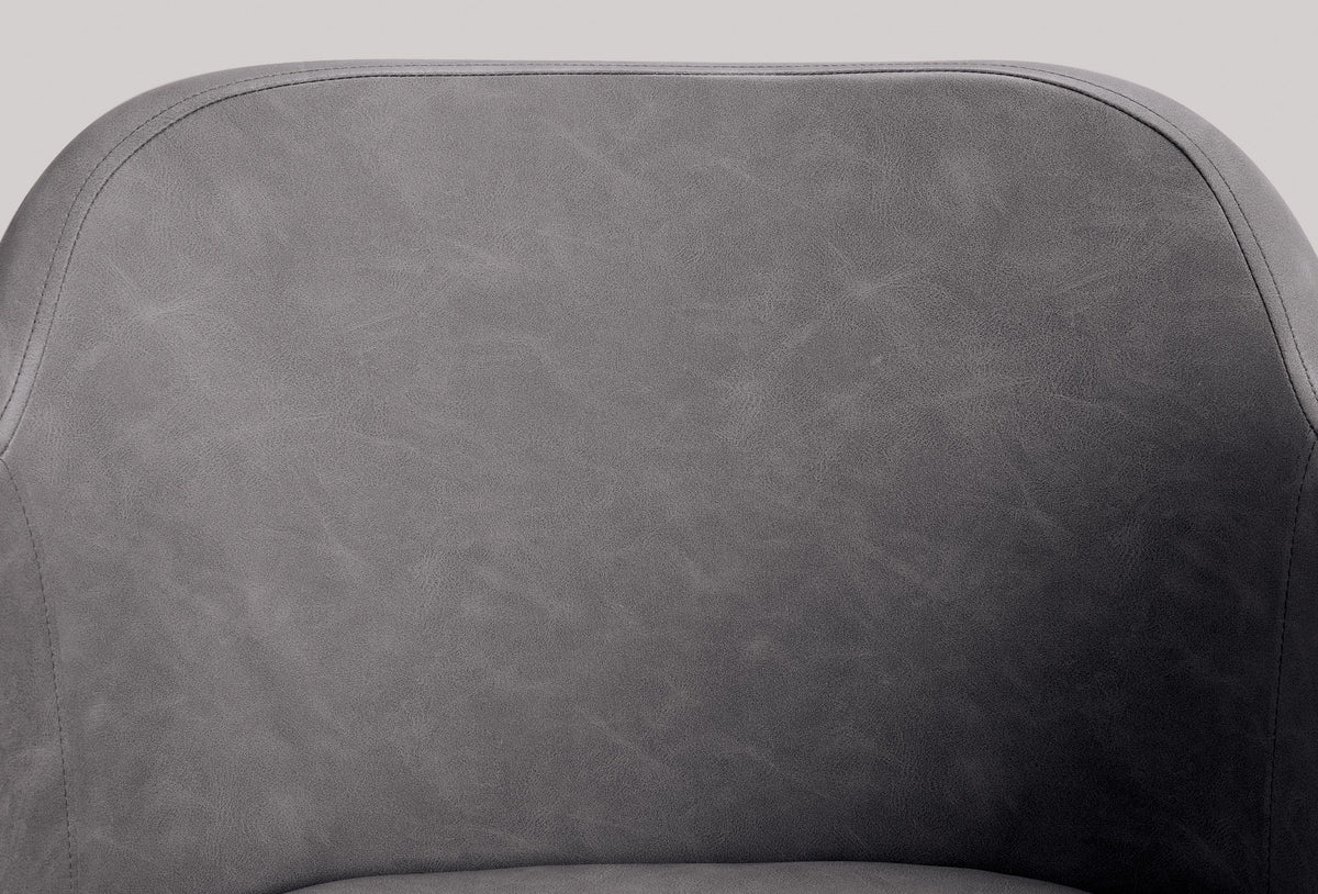 Gray Faux Leather Accent Chair Z971
