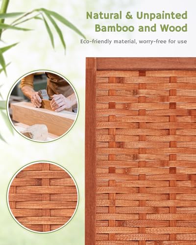 4 Panel Bamboo Folding Privacy Screen E870