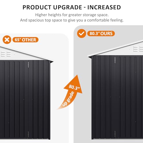 10x14 White Metal Storage Shed with Lockable Doors V86063