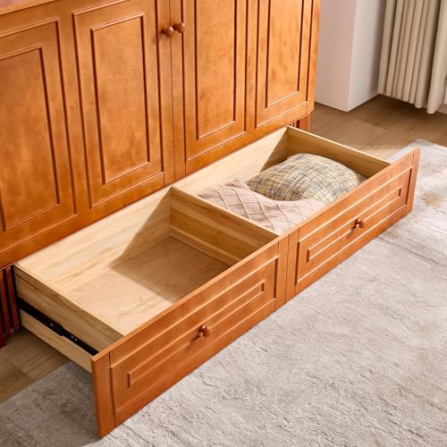 Queen Murphy Bed with Mattress and Drawers W611314