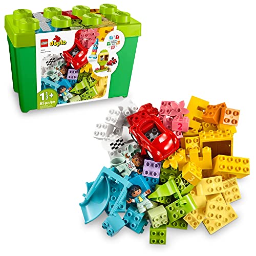 Brick Box Starter Set with Storage Box, Bricks, Figures, Dog, and Car F763166