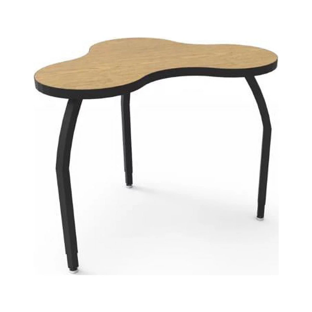 Bannister Oak Laminate Desk with 4 Adjustable Silver Legs M871