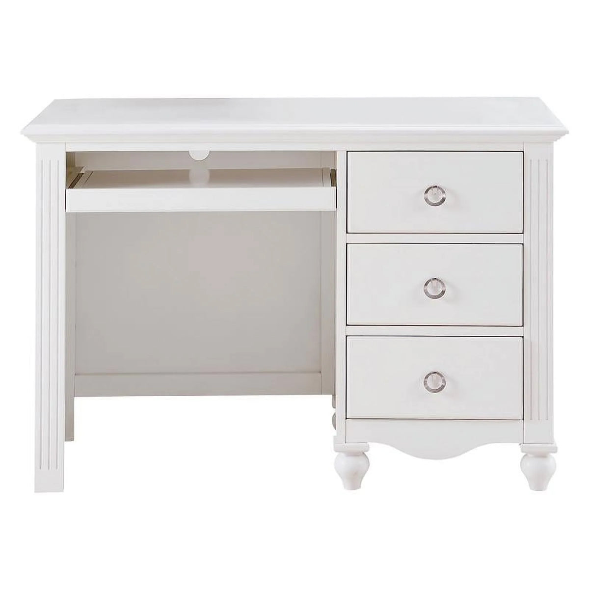 White 3 Drawer Wood Writing Desk E906