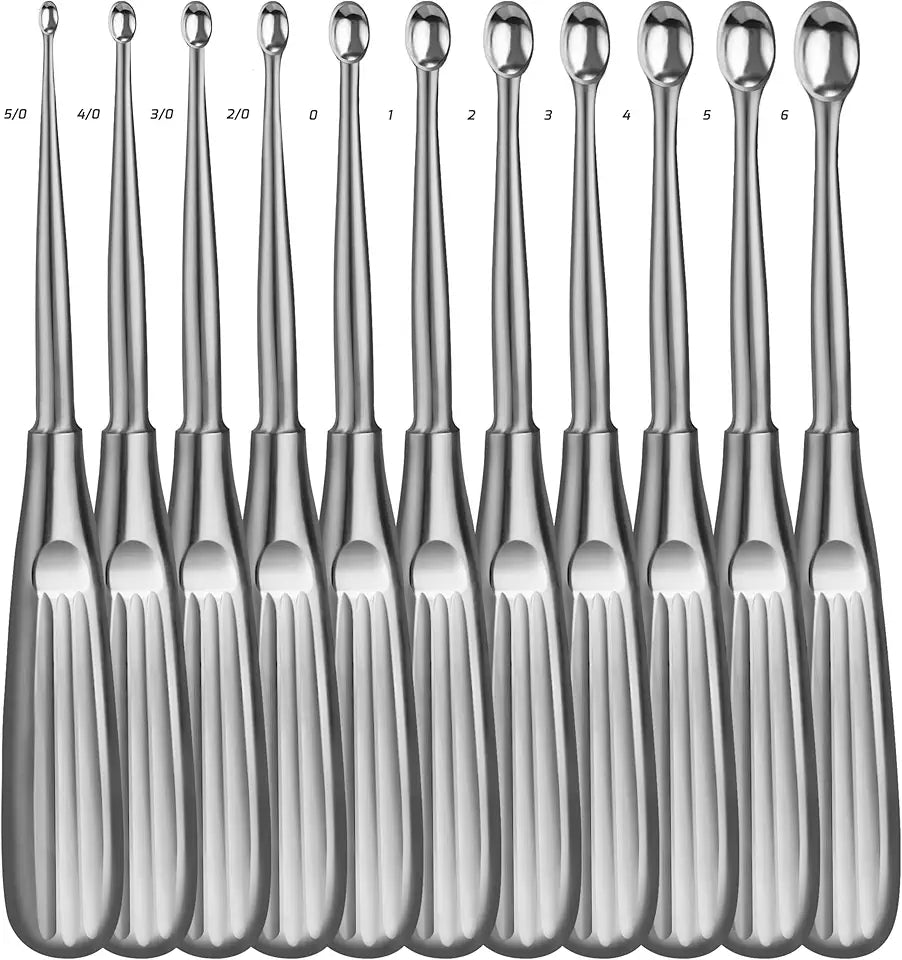 11 Pc Stainless Steel Mastoid Curettes Y745951