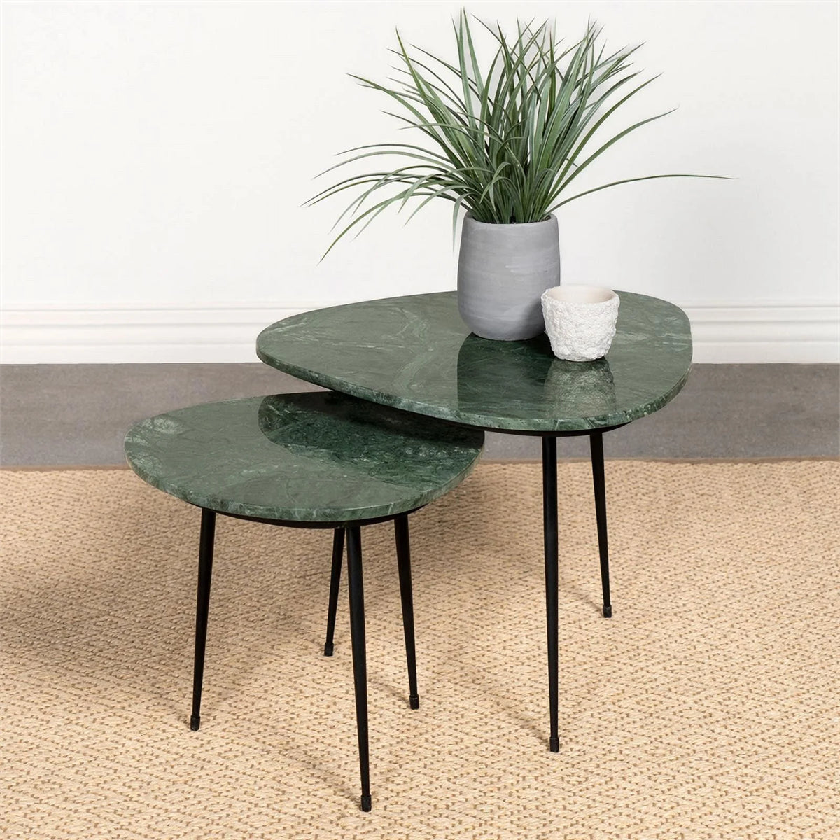 Metal Marble Top Nesting Table L303356