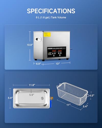 10L Digital Ultrasonic Cleaning Machine with Heater & Timer N563