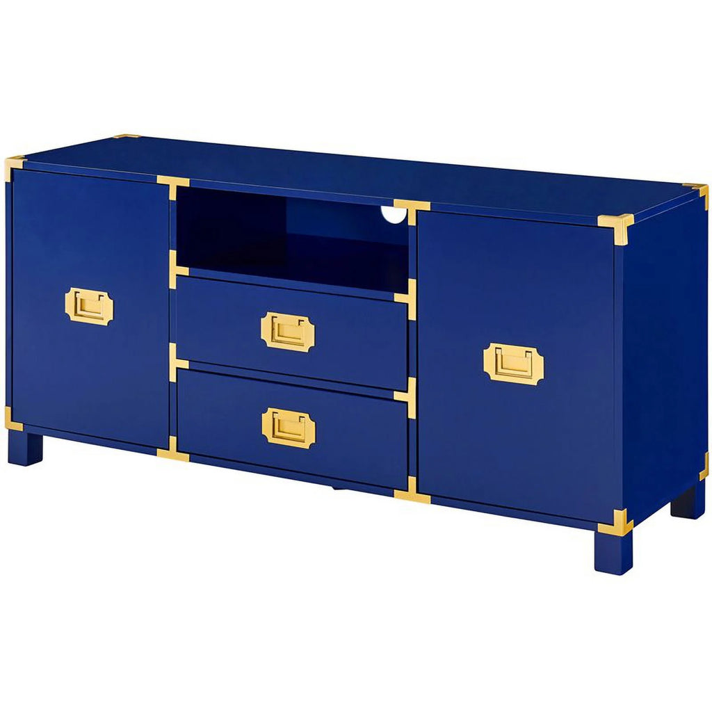 52" TV Stand in Navy and Brass H74722