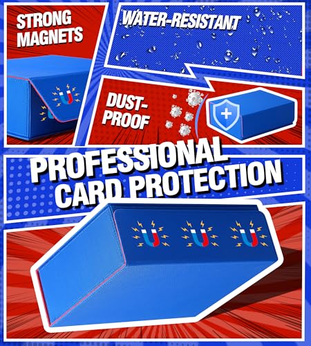 Trading Card Storage Box 2400+ Card Deck Case Black and Gray Y895149