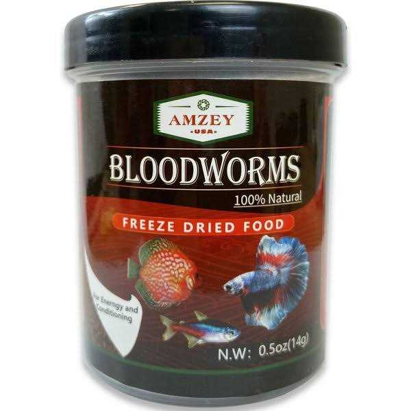 Freeze Dried Blood Worms Fish Food U65699
