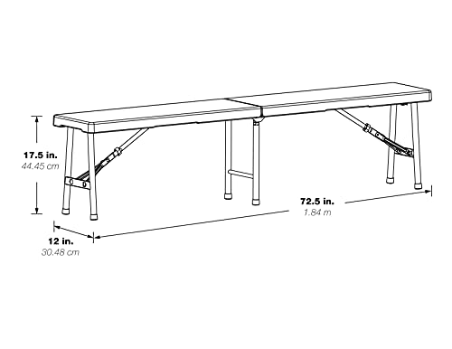 Resin 6 Foot Fold in Half Bench F2861