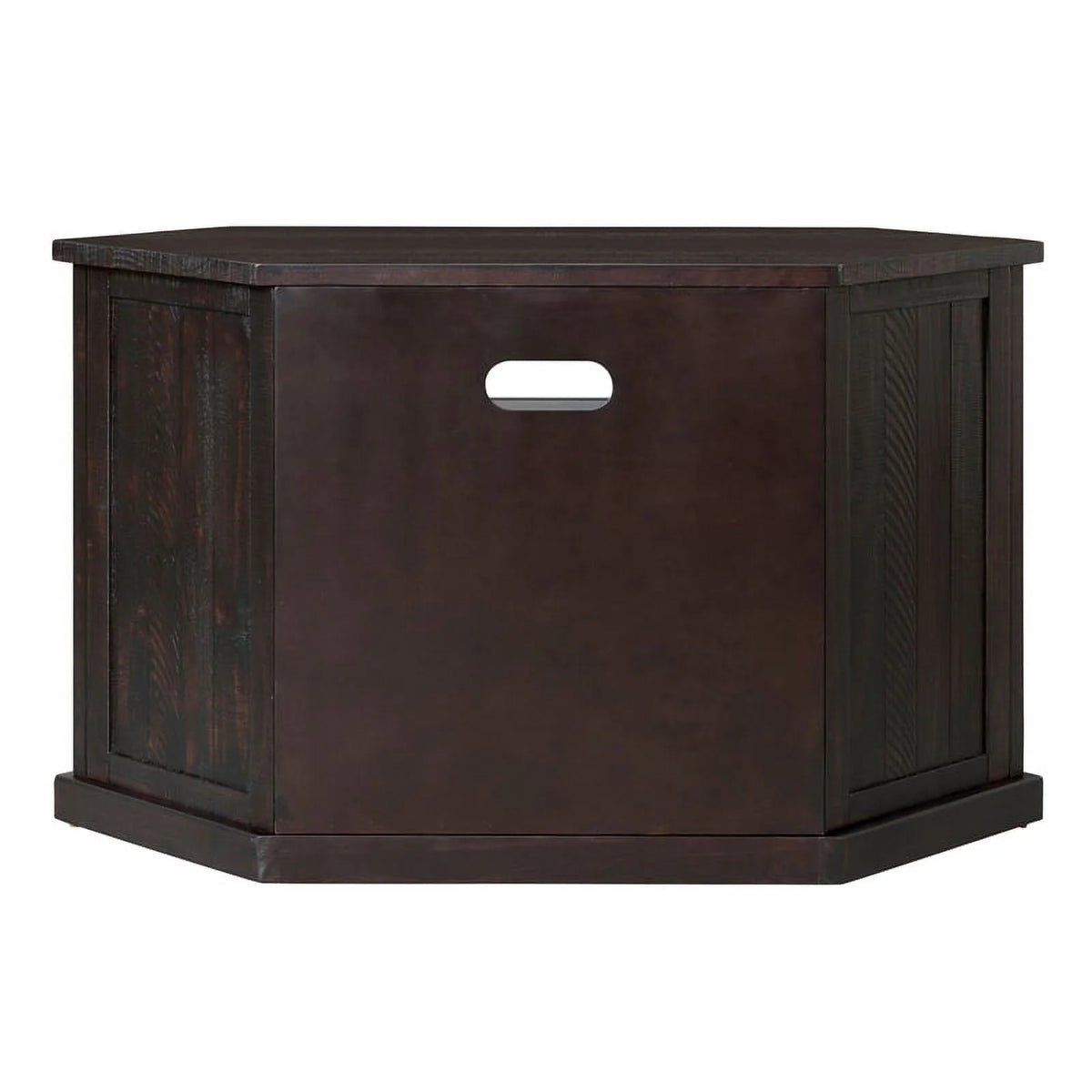 Rustic Wooden Corner TV Stand with 2 Door Cabinet A8488