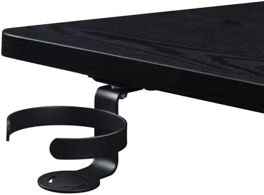 Electric Height Adjustable Standing Desk 55" Wooden Computer Desk Black Oak A690122
