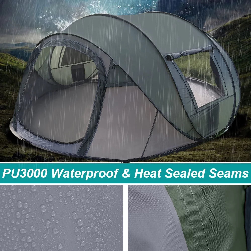 4 Person Waterproof Pop Up Tent with Vestibule Z168913