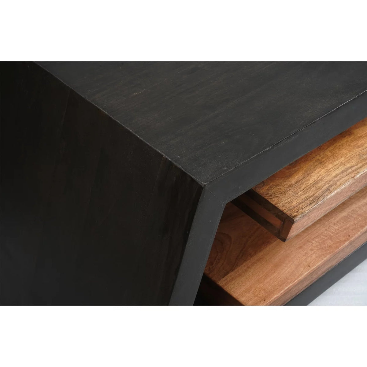 Handcrafted Coffee Table Dark Walnut and Natural Mango Wood G116220