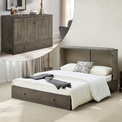 Queen Murphy Bed with Mattress and Drawers W611314