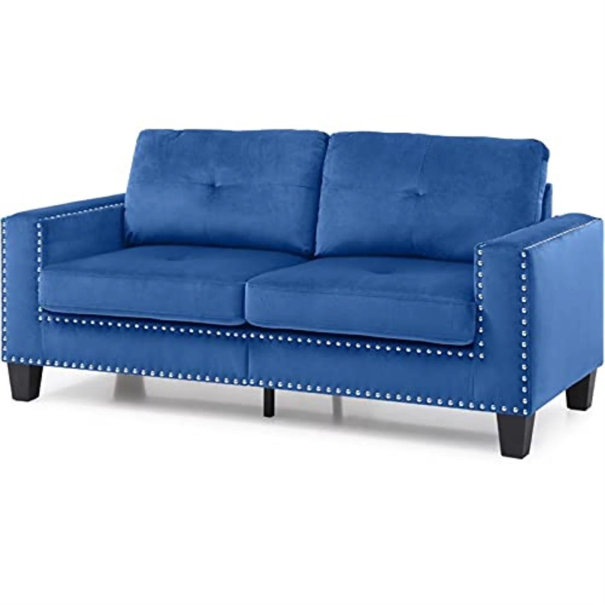 Navy Blue Velvet Sofa P3389