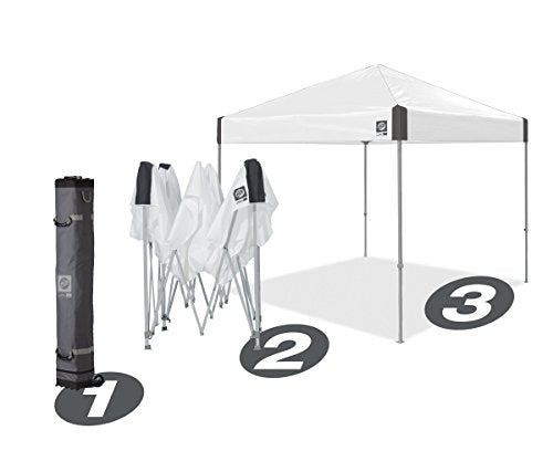 10' x 10' Pop Up Canopy Tent with Roller Bag and 4 Piece Spike Set U3709
