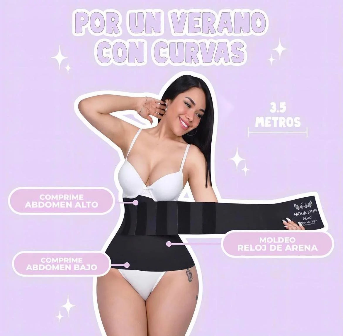 Cinta Invisible Reloj de Arena Talla Unica G199