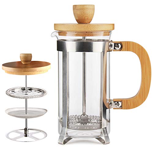 34 oz French Press Coffee Maker with Bamboo Lid A68852