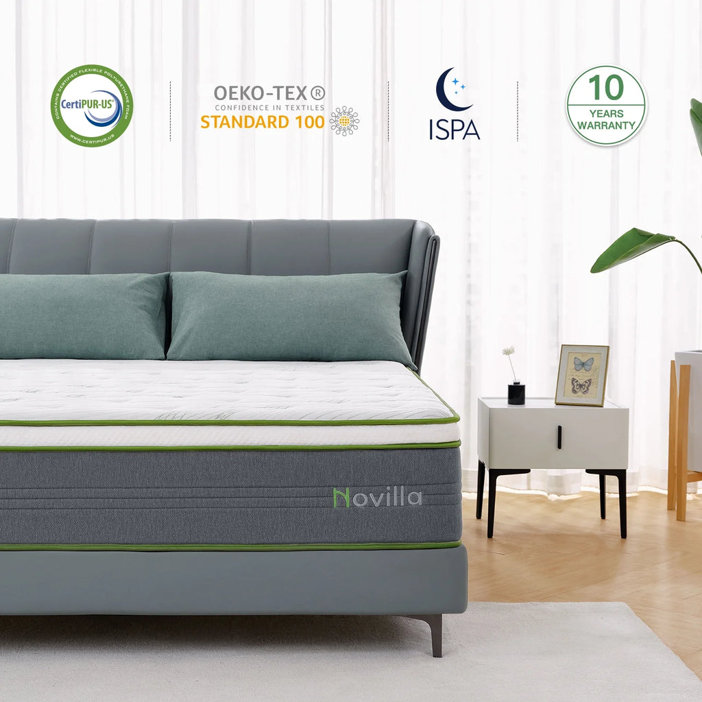 10" Memory Foam Pocket Spring Hybrid Mattress California King Size C502