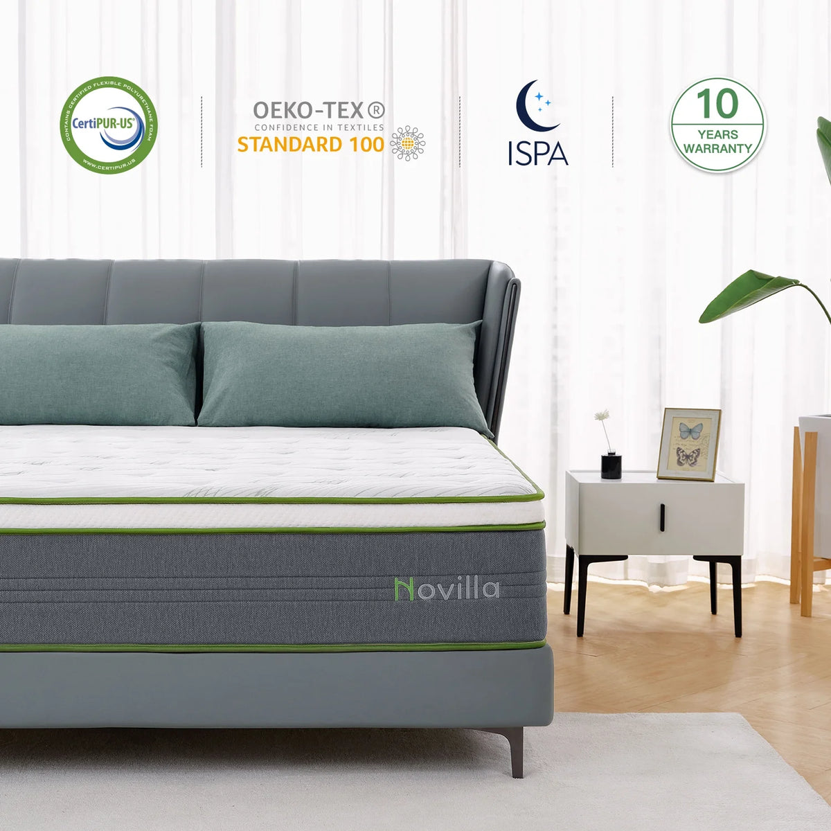 10" Memory Foam Pocket Spring Hybrid Mattress California King Size C502