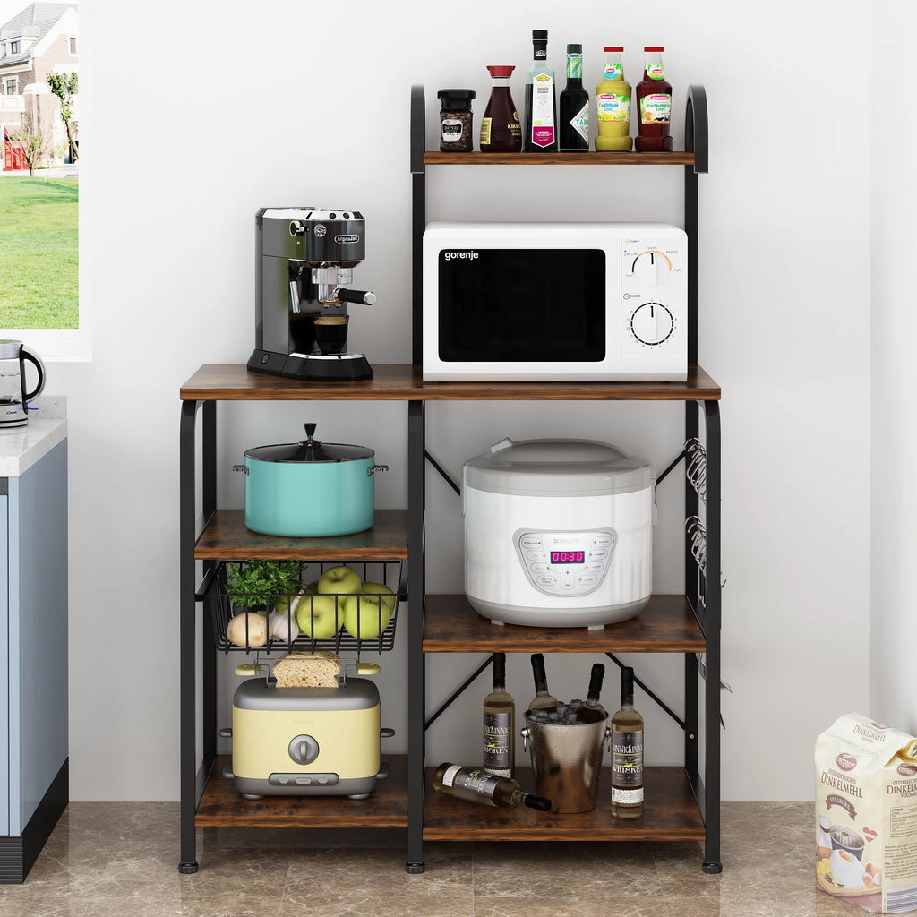 5-Tier Kitchen Bakers Rack with Storage Shelves F284279