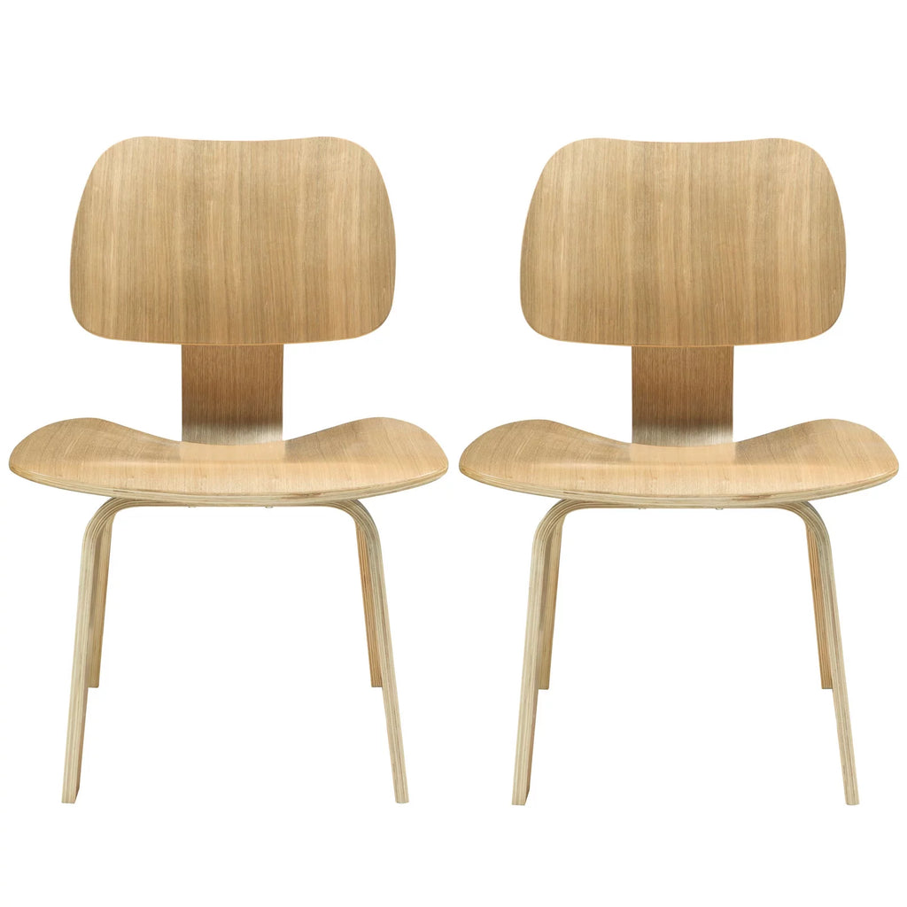 Wood Dining Chairs Set of Two Natural M123716