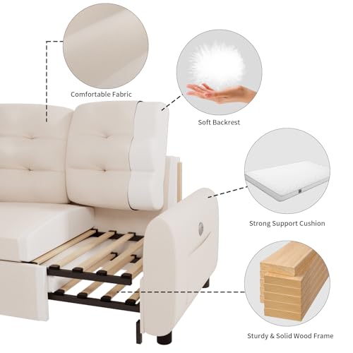Black Sleeper Sofa with Reversible Storage Chaise Z70939
