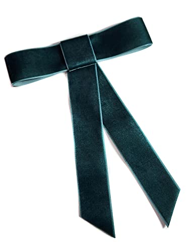 Large Velvet Hair Bow Alligator Clip Wine Red S2373