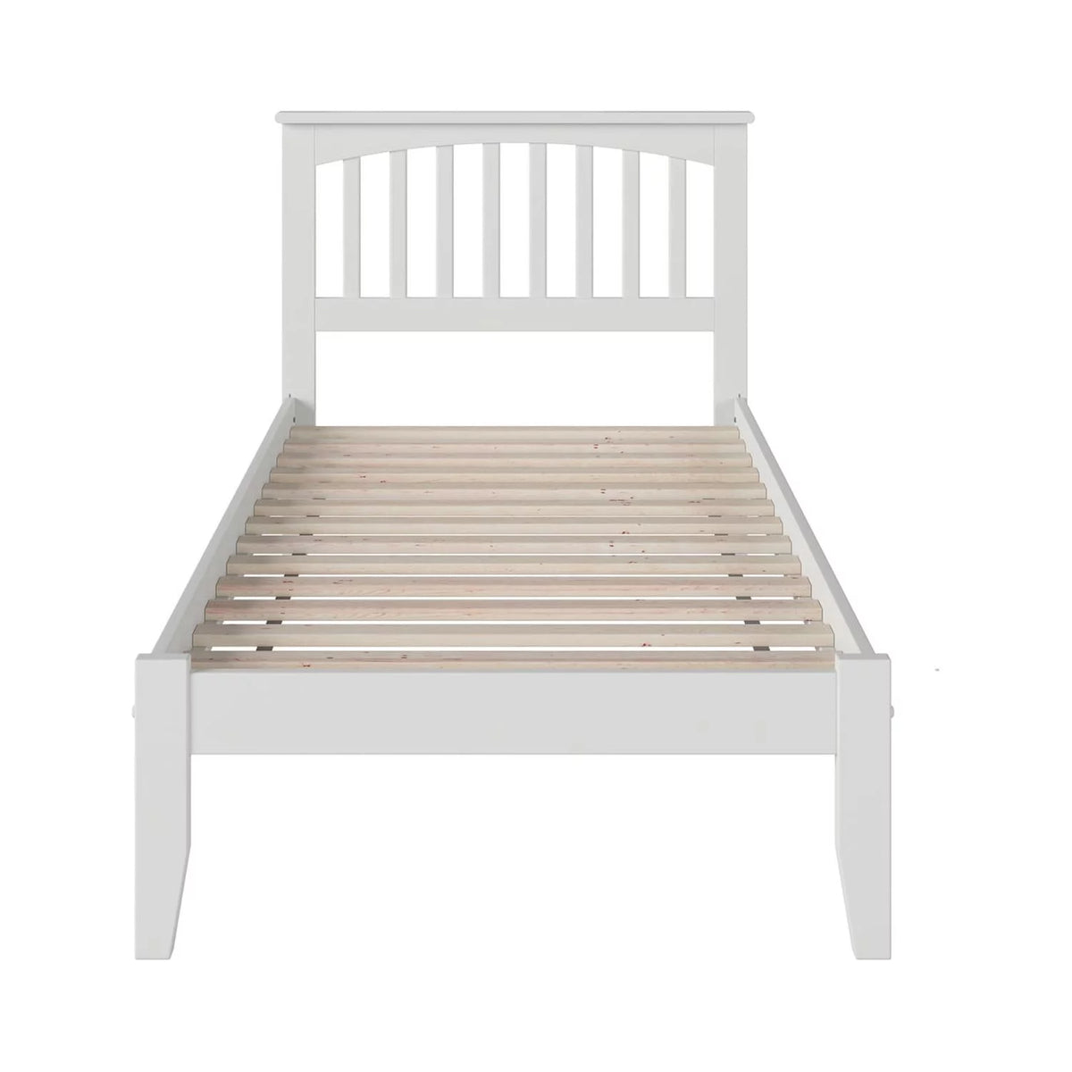 White Platform Bed with USB Charging Station Y452