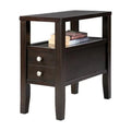 24" 2-drawer Wood End Table in Espresso B482582